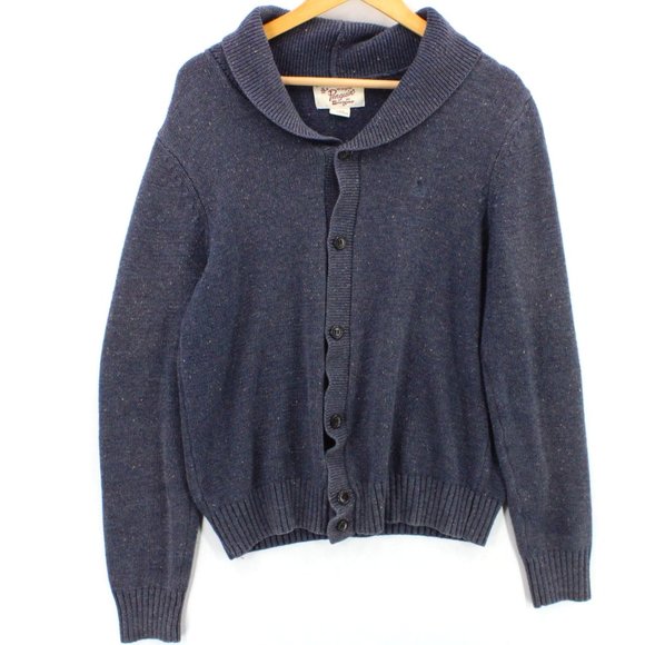 Original Penguin Cardigan Sweater Mens Gray Mens Knit Button Front Size Large L - Picture 1 of 9